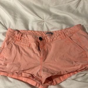 Express Bright Orange Shorts